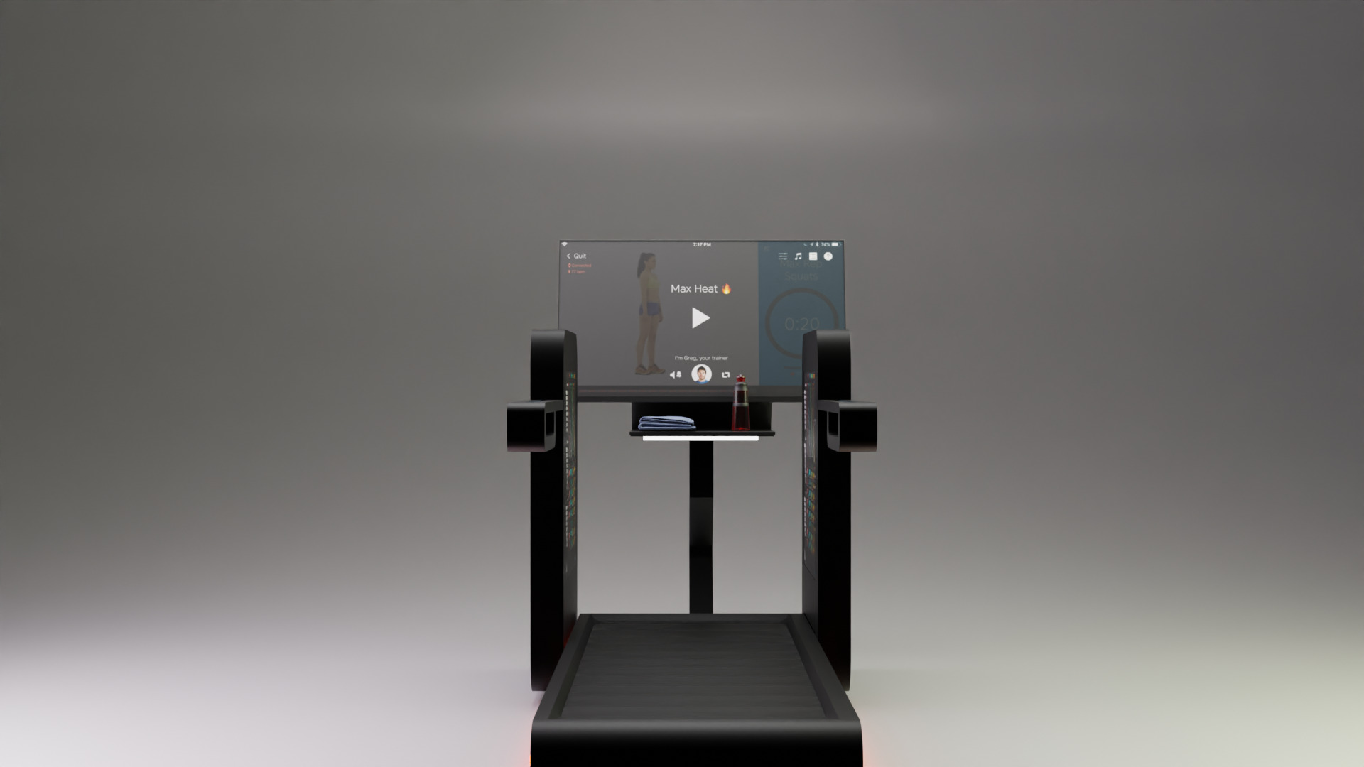 Futuristic Smart Treadmill Concept 3D model_6