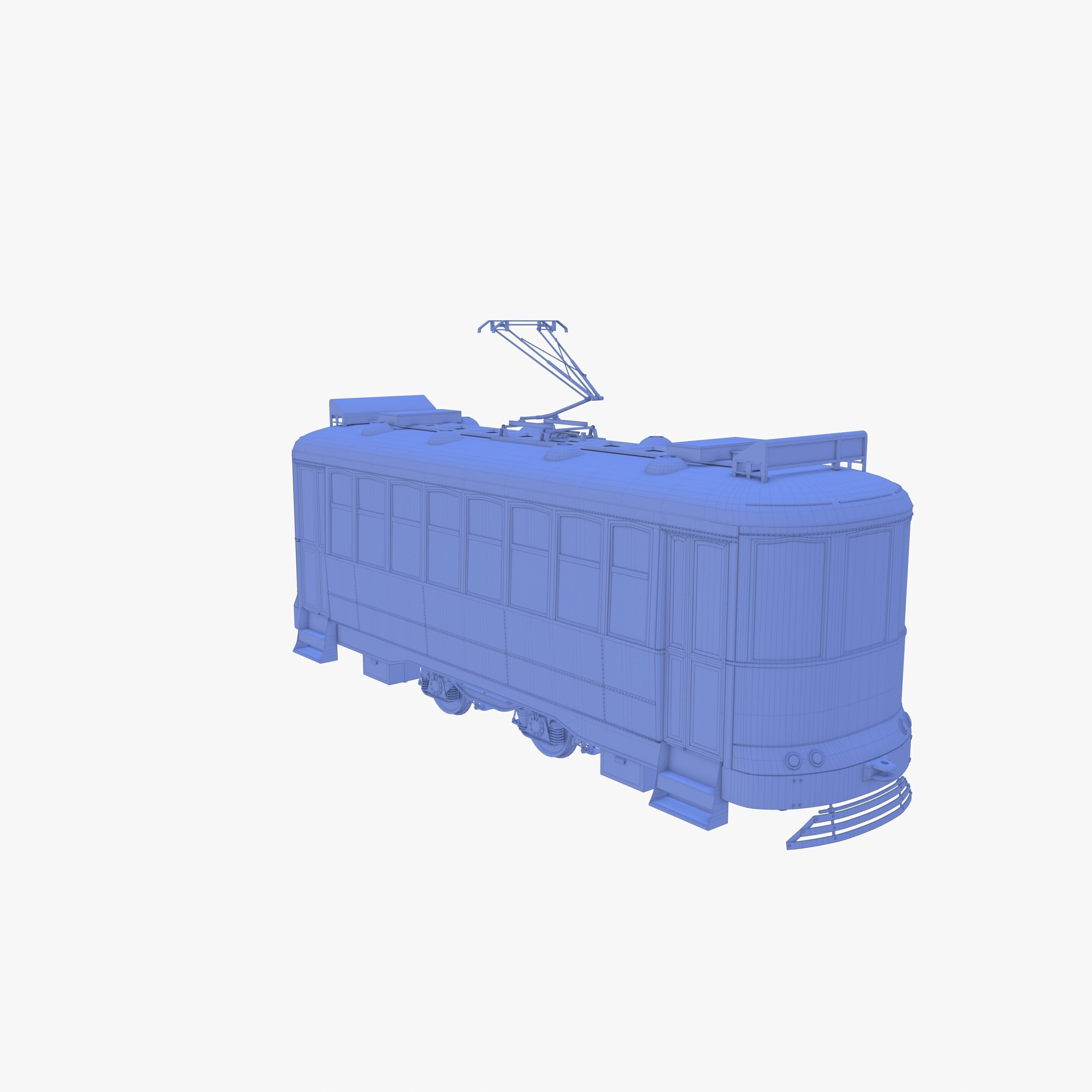 Historic tram V7 3D model_25