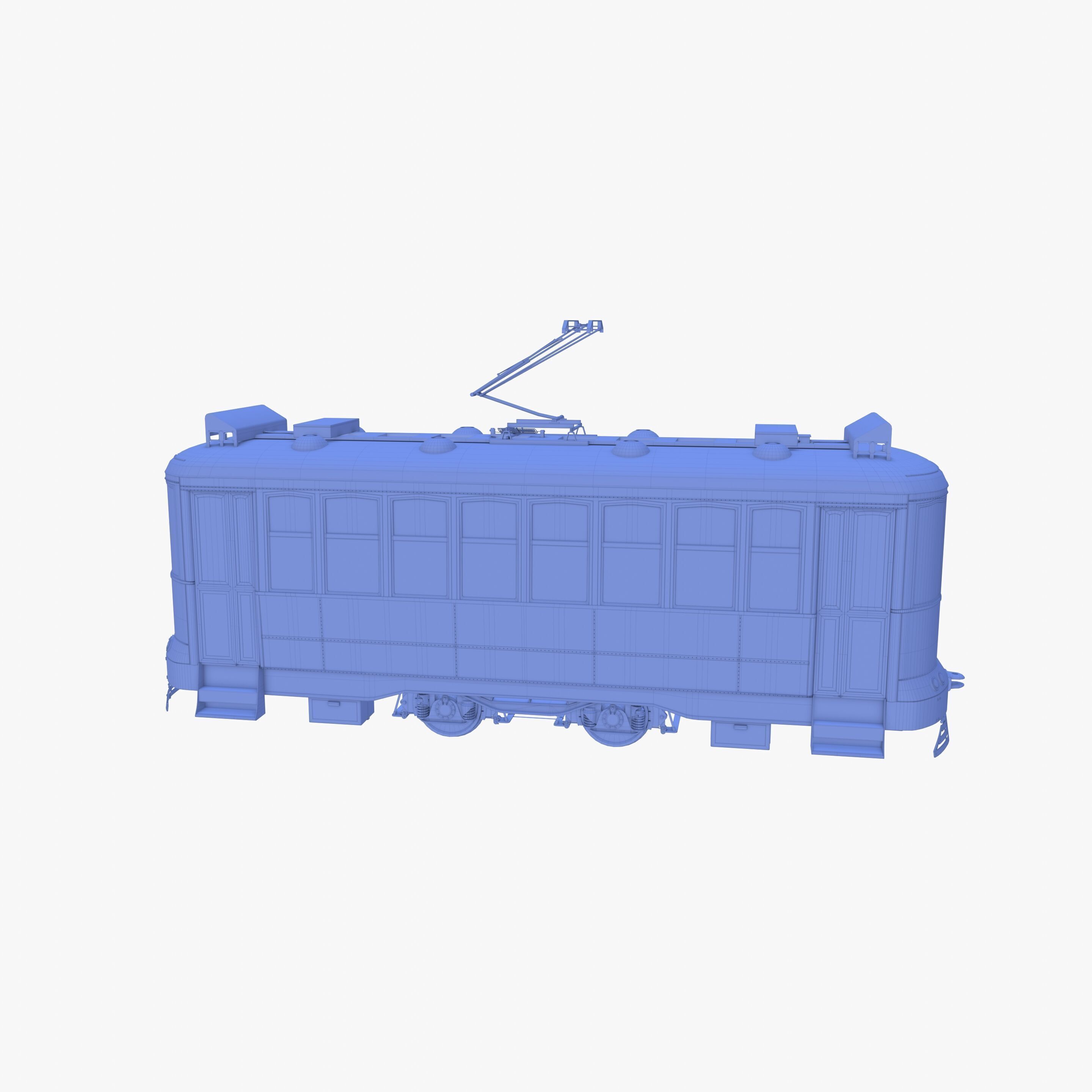 Historic tram V7 3D model_18