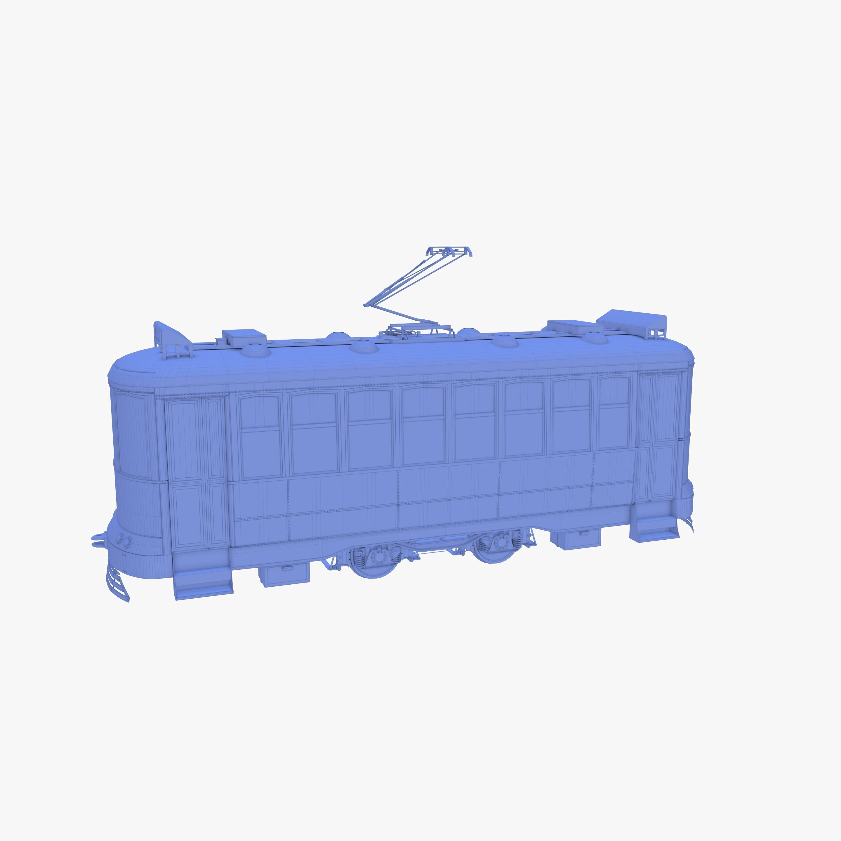 Historic tram V7 3D model_24