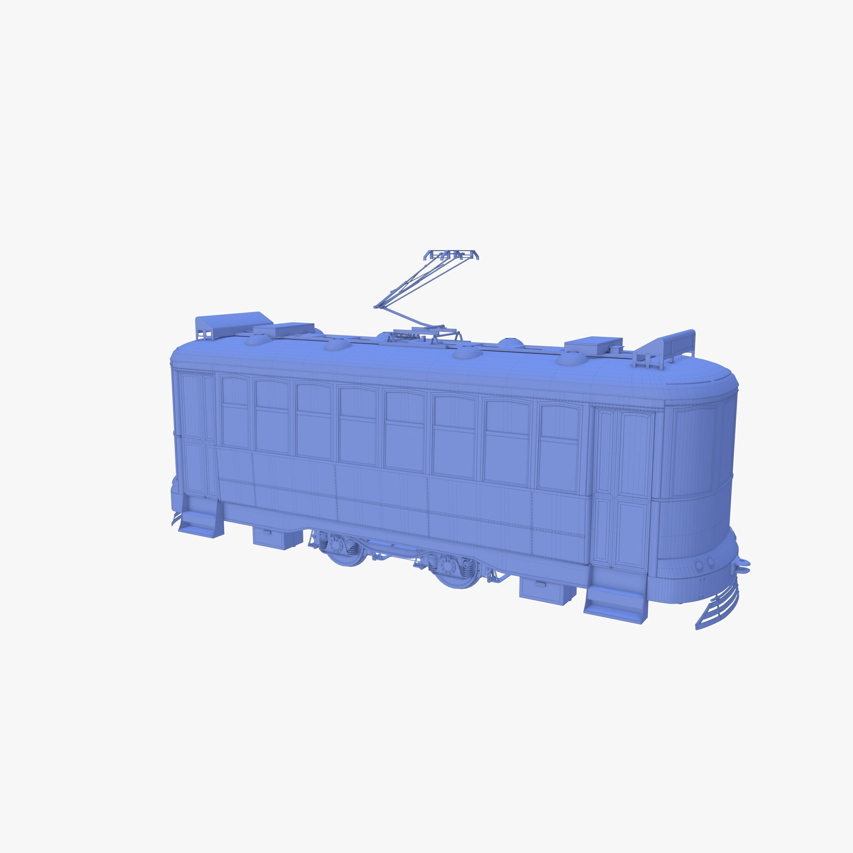 Historic tram V7 3D model_20