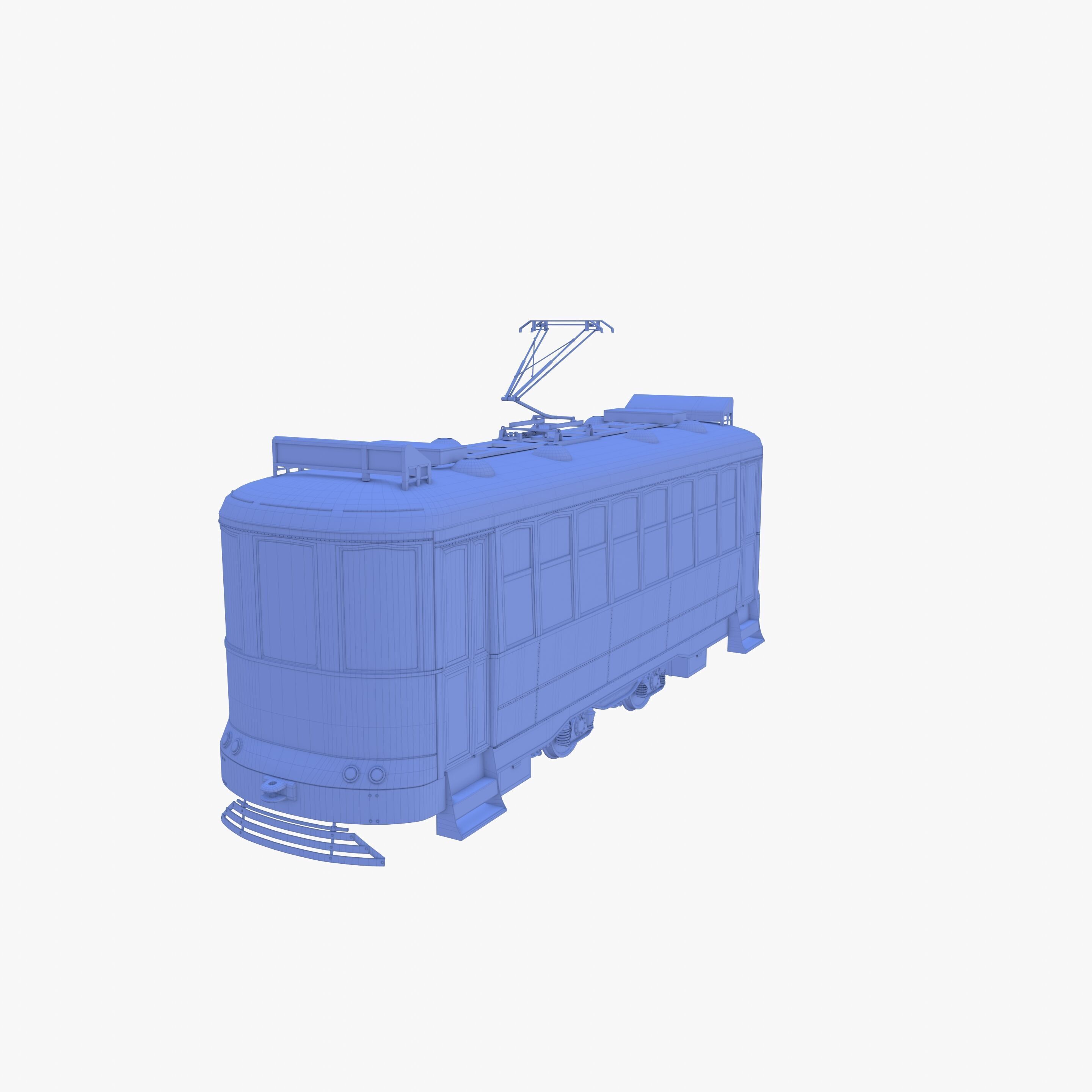 Historic tram V7 3D model_17