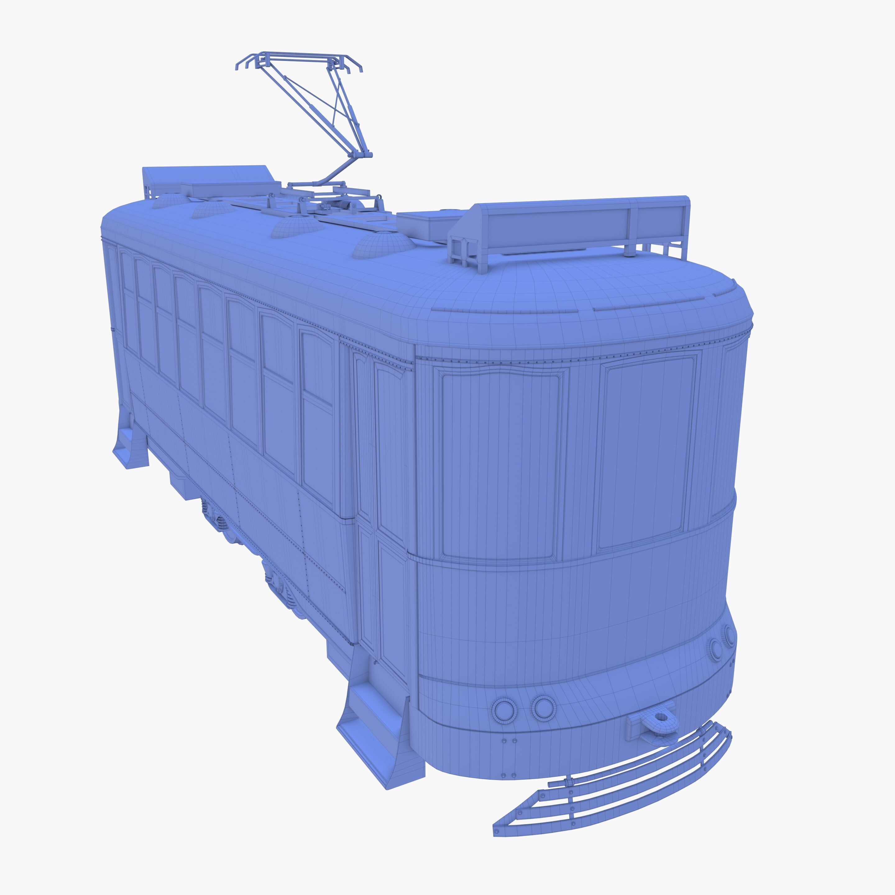Historic tram V7 3D model_16