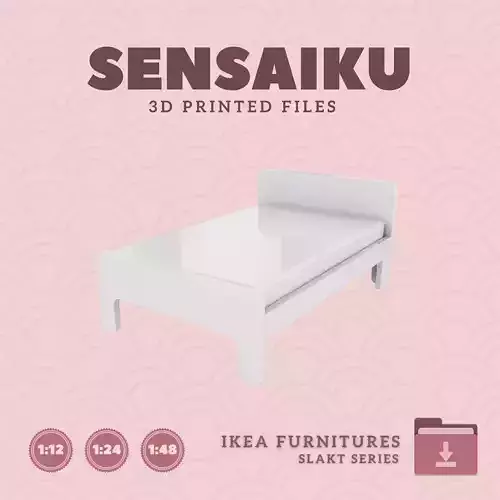 SLAKT Ext bed frm for Miniature Dollhouse - IKEA - 3D Print 3D print model