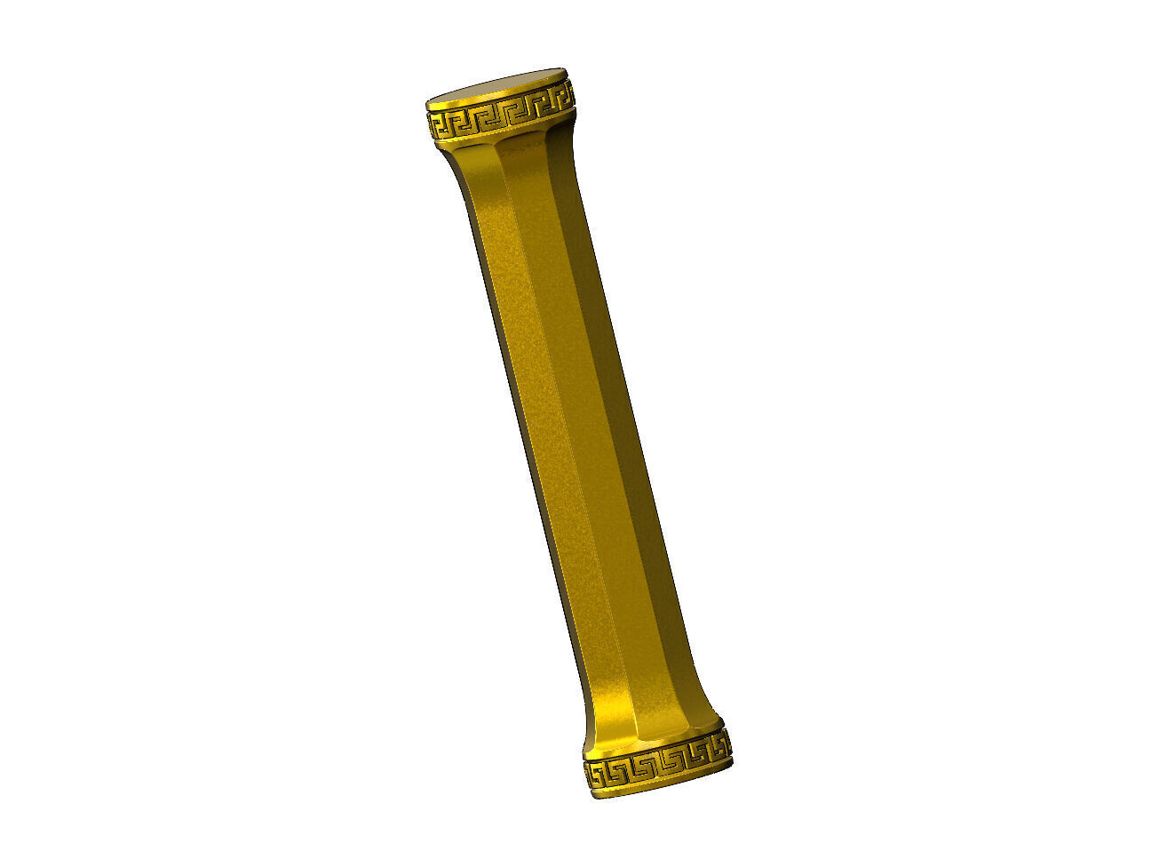 Roman octagonal greek key pattern ends pillar column 3D print model_10