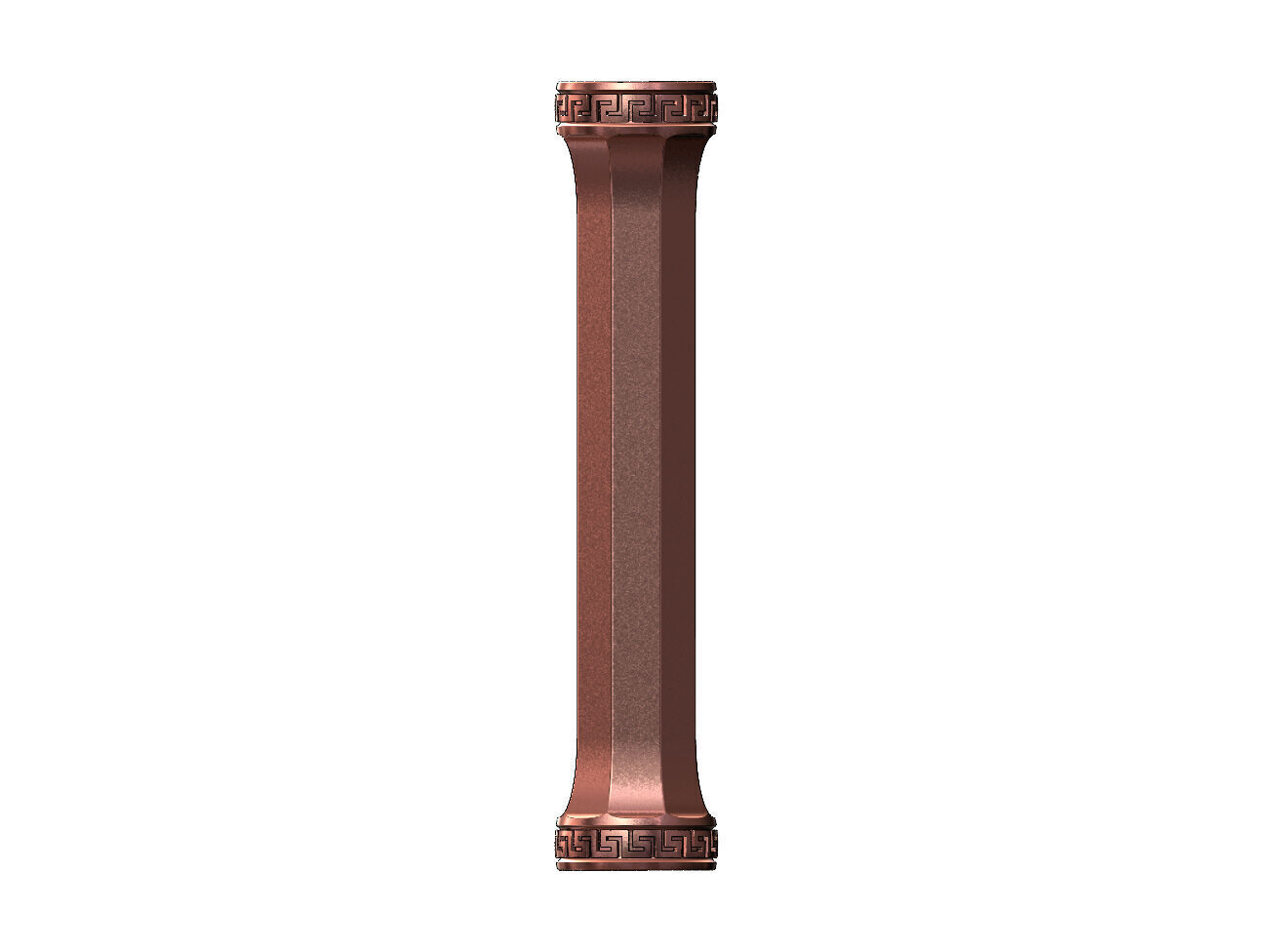 Roman octagonal greek key pattern ends pillar column 3D print model_9
