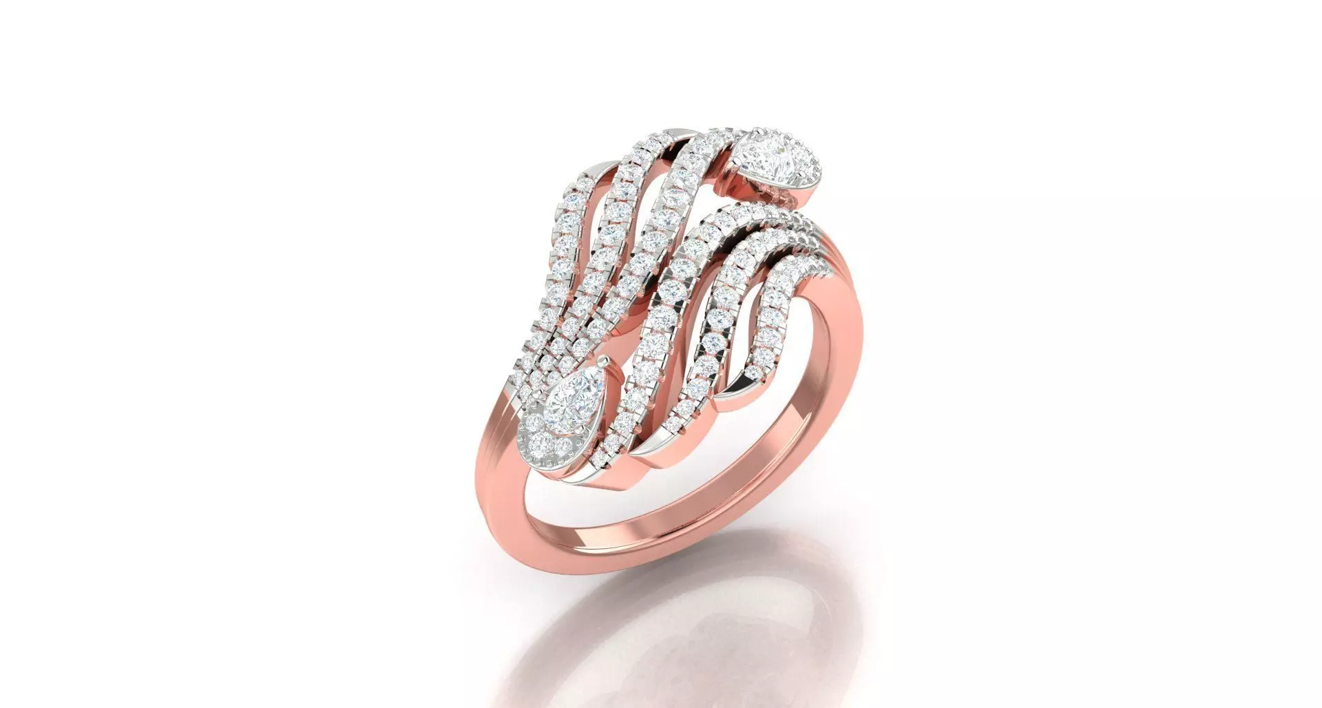 Women Ring Render 3dm STL OBJ FBX Details 3D print model