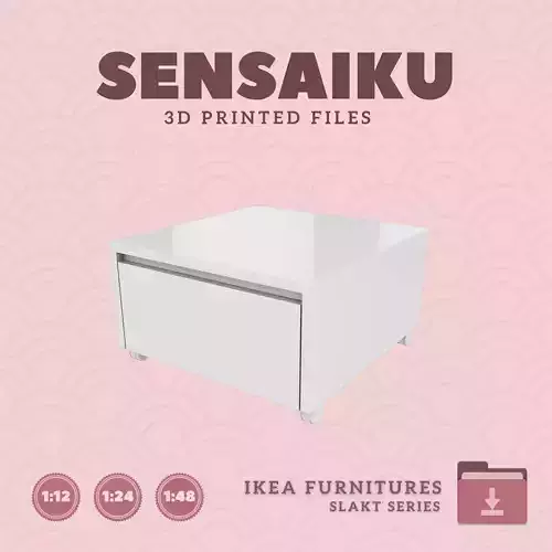 SLAKT Storage Box with Casters for Dollhouse - IKEA - 3D Print