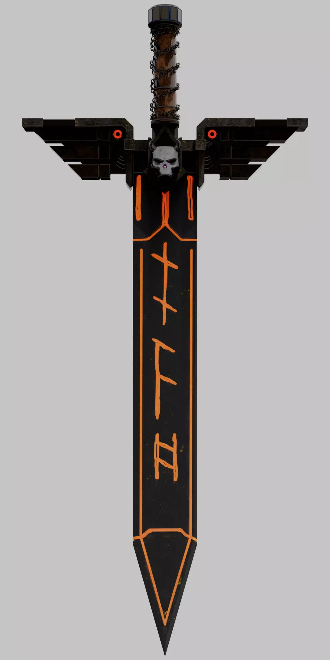 Cursed Sword Low-poly 3D model_0