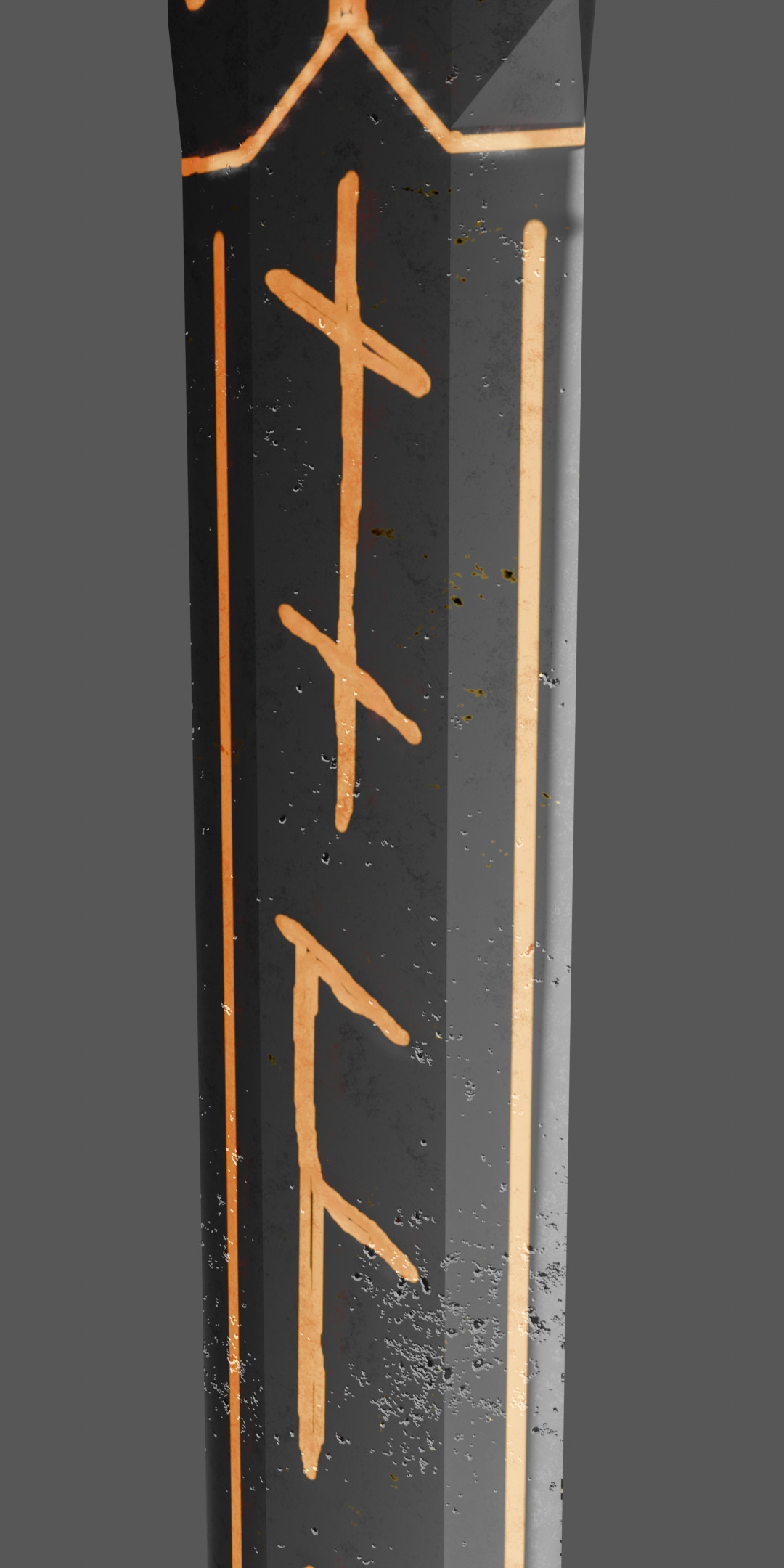 Cursed Sword Low-poly 3D model_1