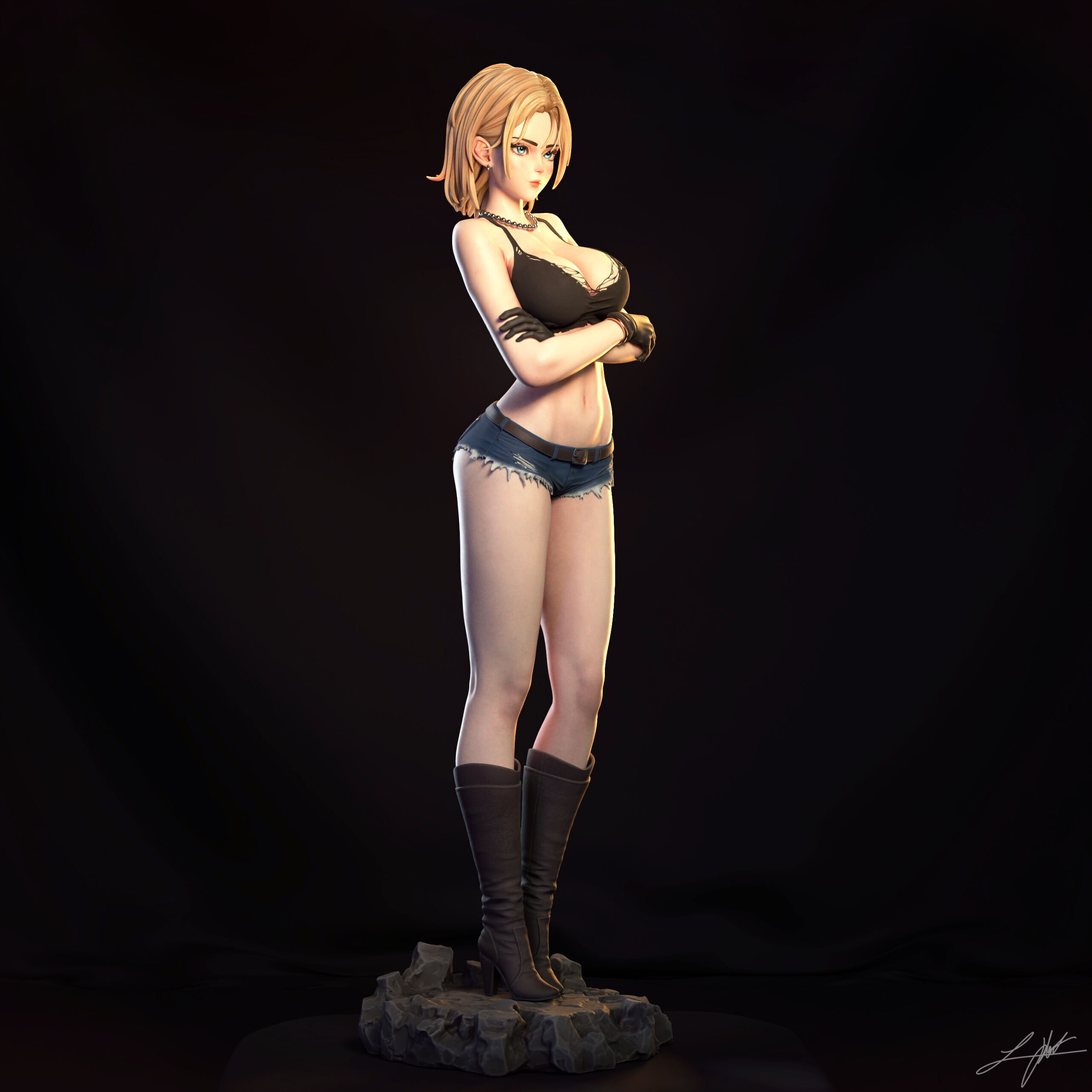Android 18 3D print model_1