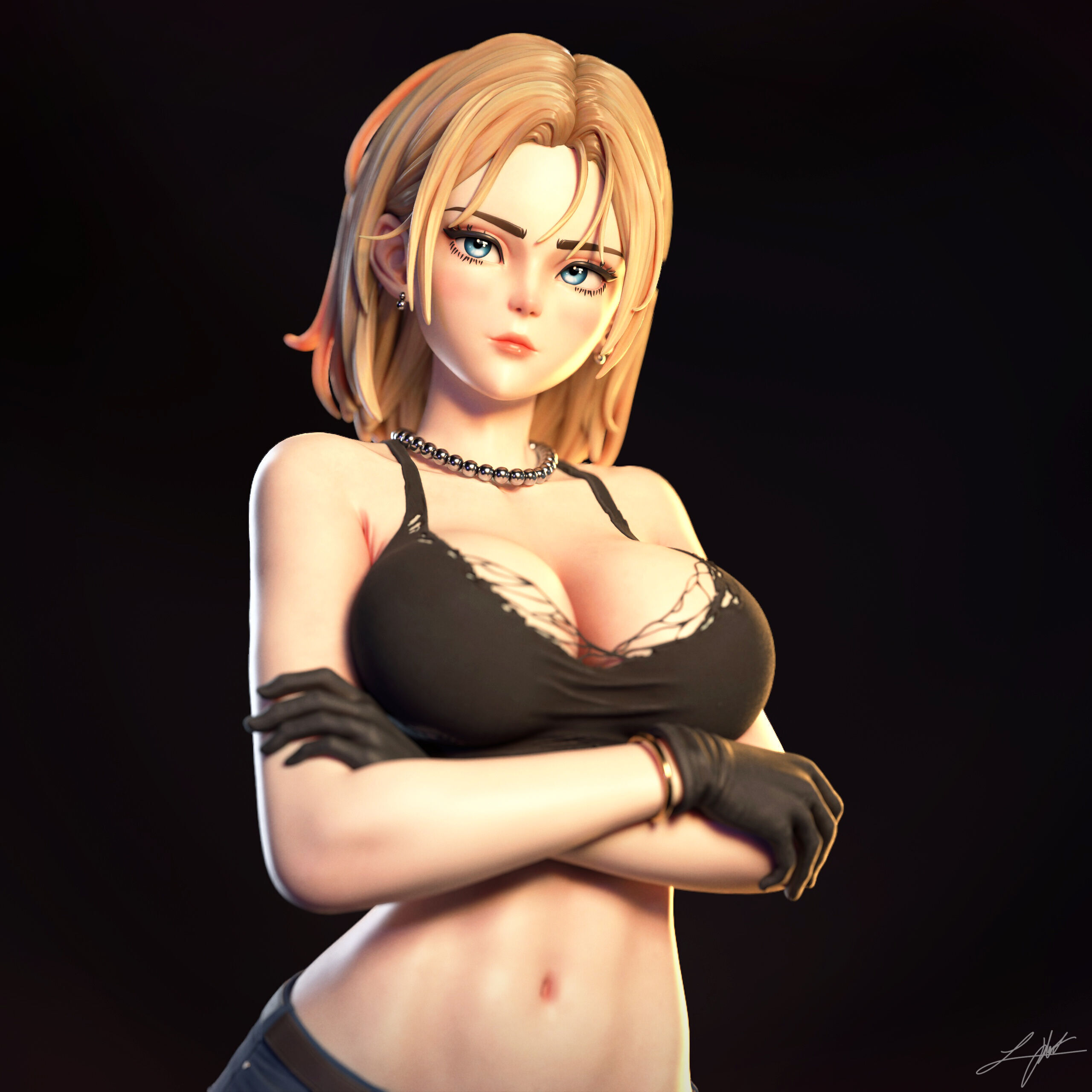 Android 18 3D print model_6