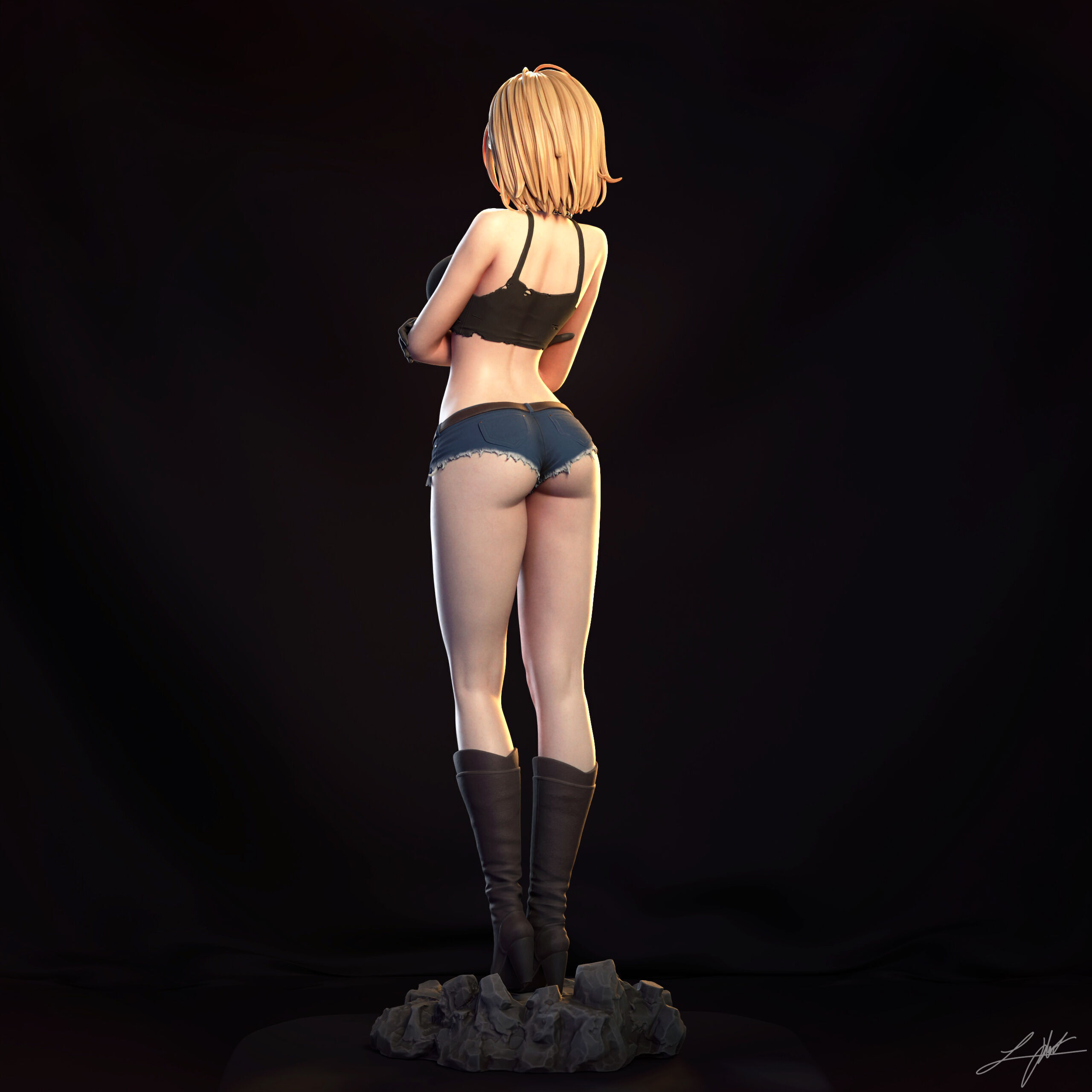 Android 18 3D print model_2