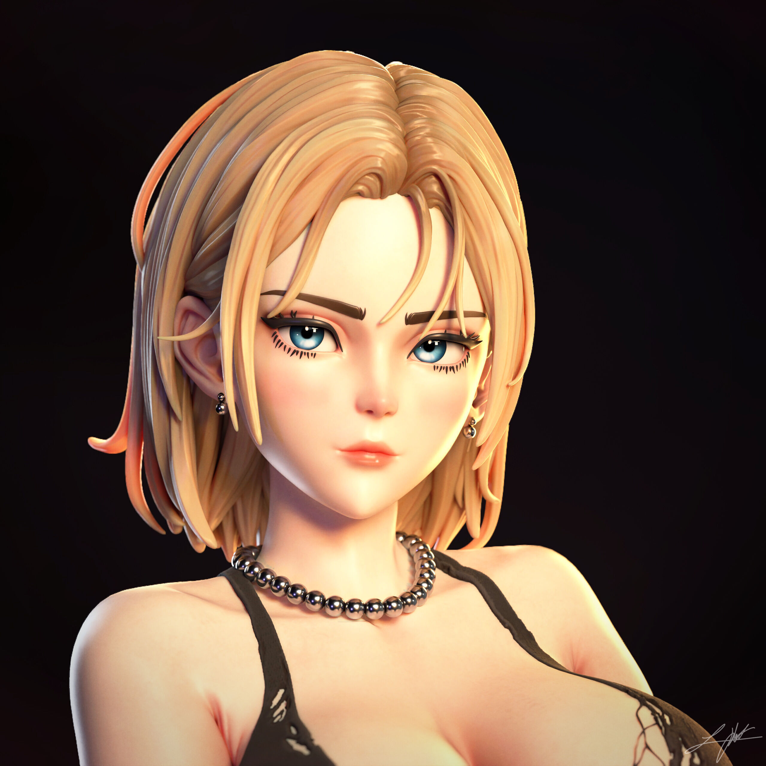 Android 18 3D print model_9