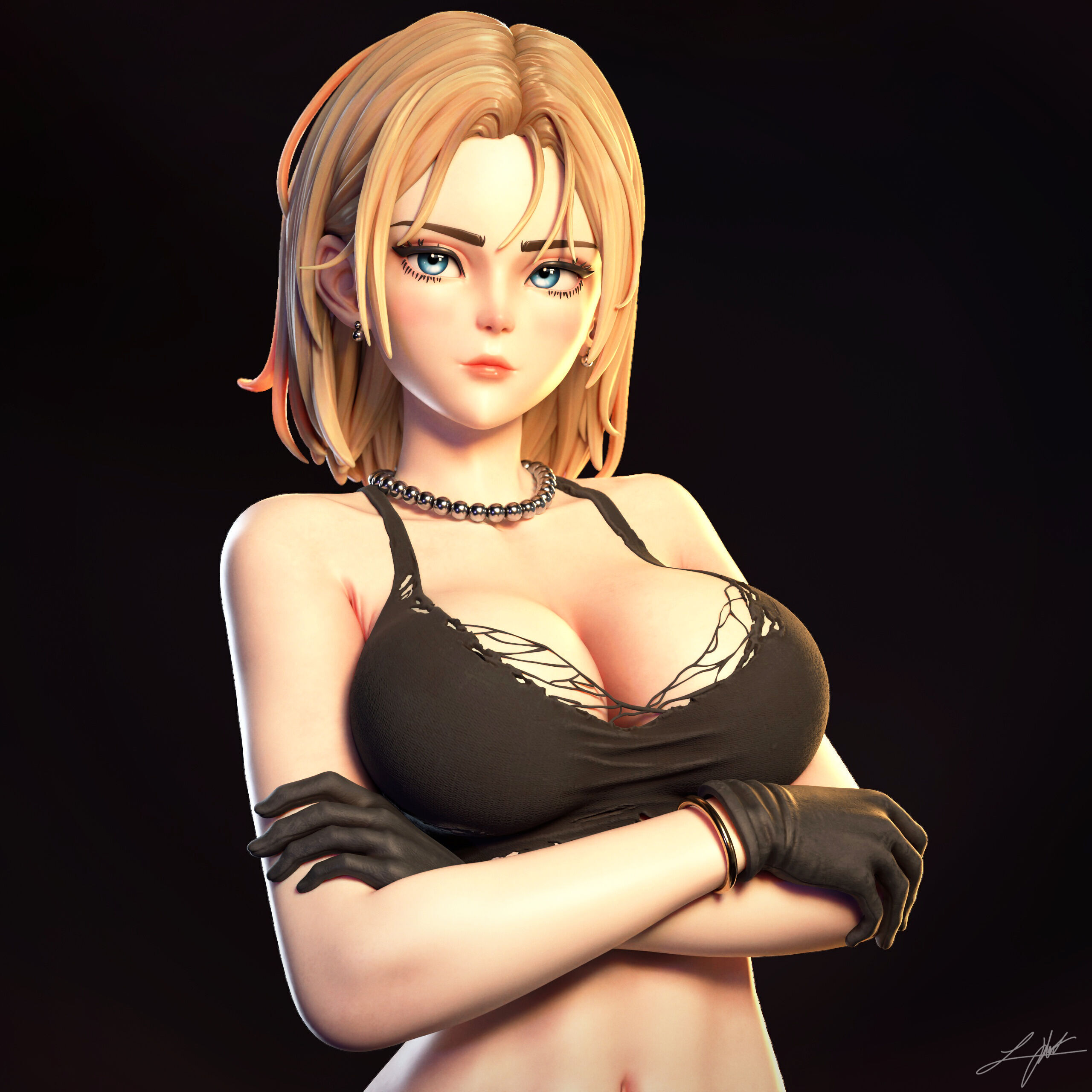 Android 18 3D print model_5