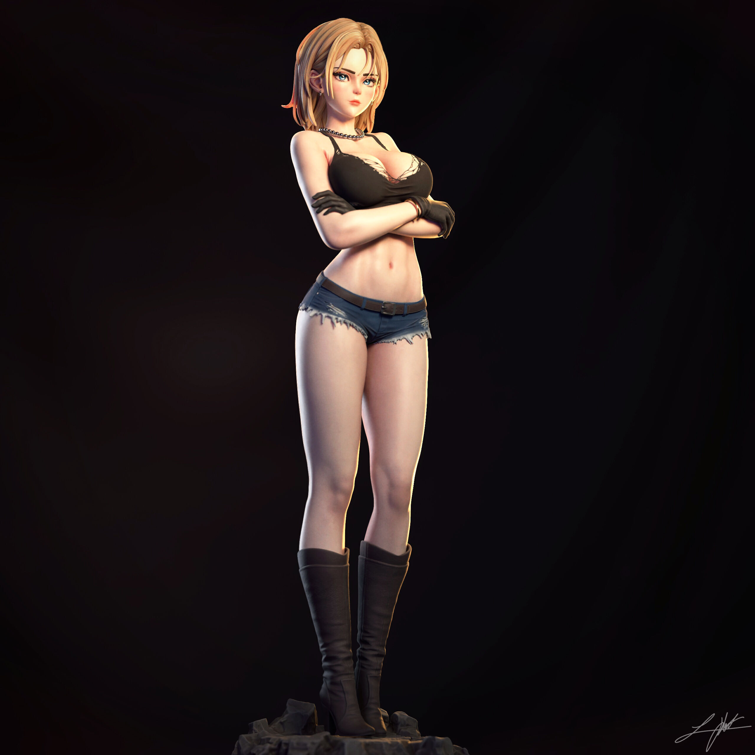 Android 18 3D print model_8