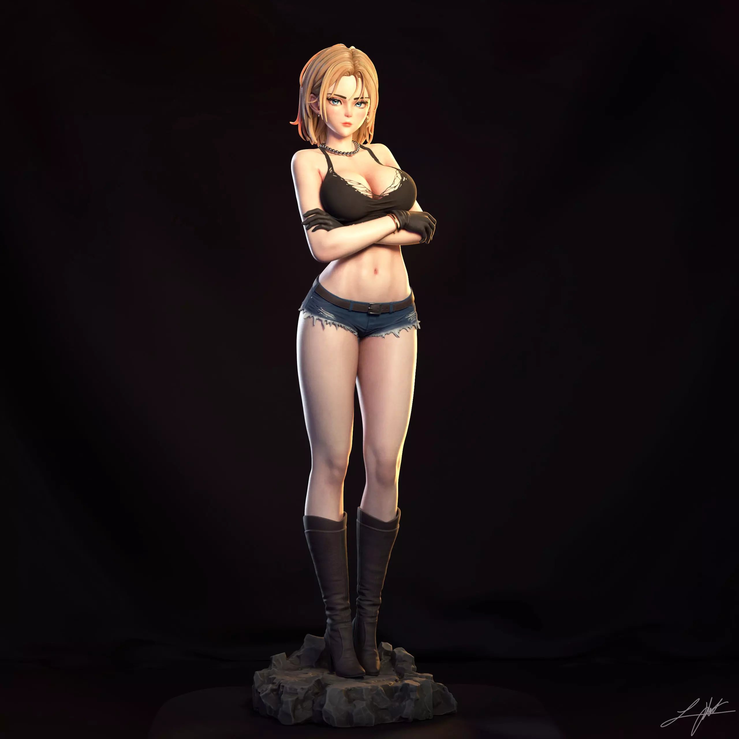 Android 18 3D print model_0