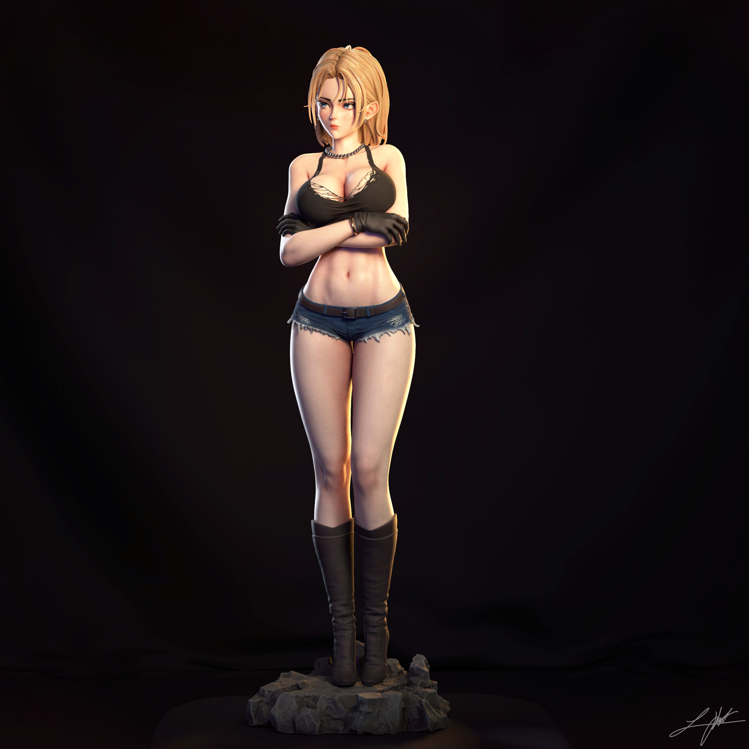 Android 18 3D print model_4