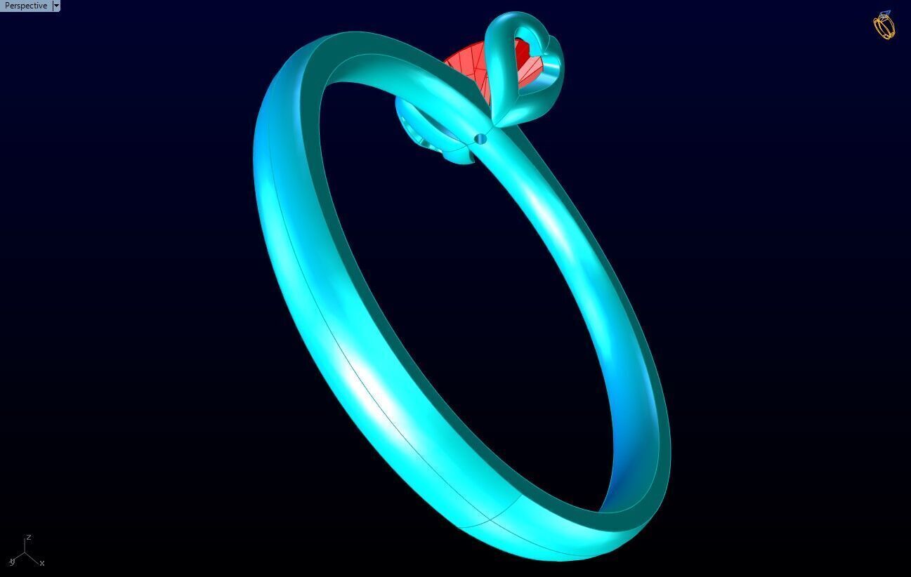 Oval stone ring - Womens  Rings -  N442112 3D print model_7