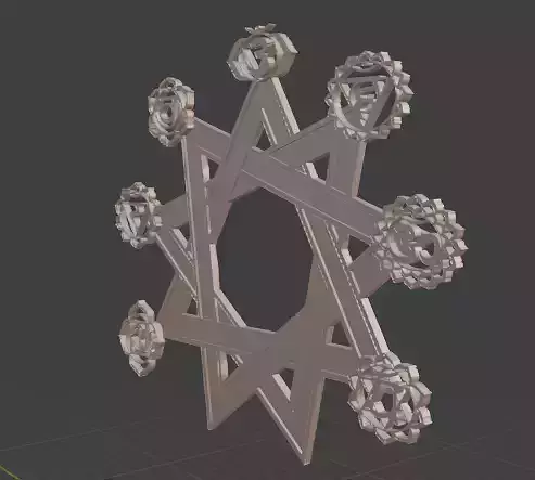 Seven Chakras Hindu Spiritual Energy Centers 3D print model
