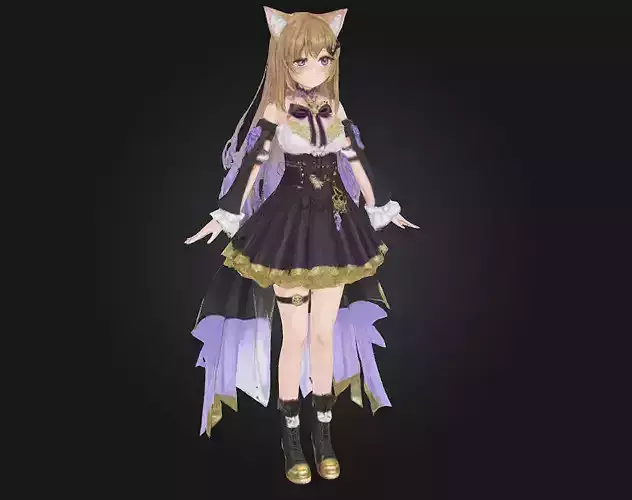 Anime Catgirl Character