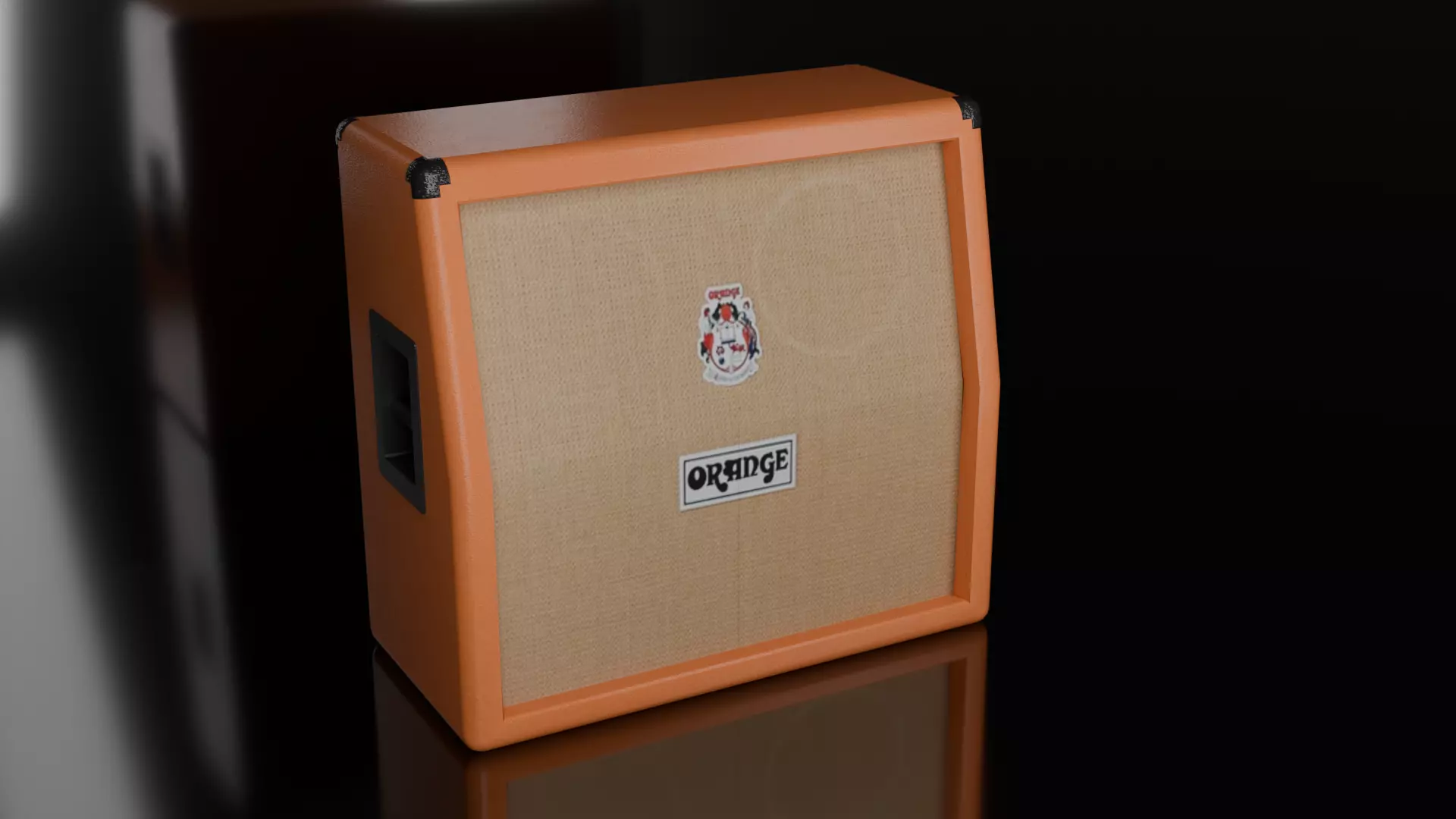 4x12 Guitar Cab - Orange PPC412 Slope 3D model_0