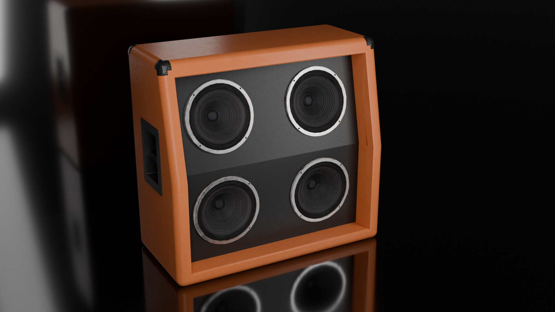 4x12 Guitar Cab - Orange PPC412 Slope 3D model_1