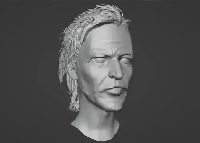 Drug Addict Man - Realistic 3D Head Sculpt 3D print model