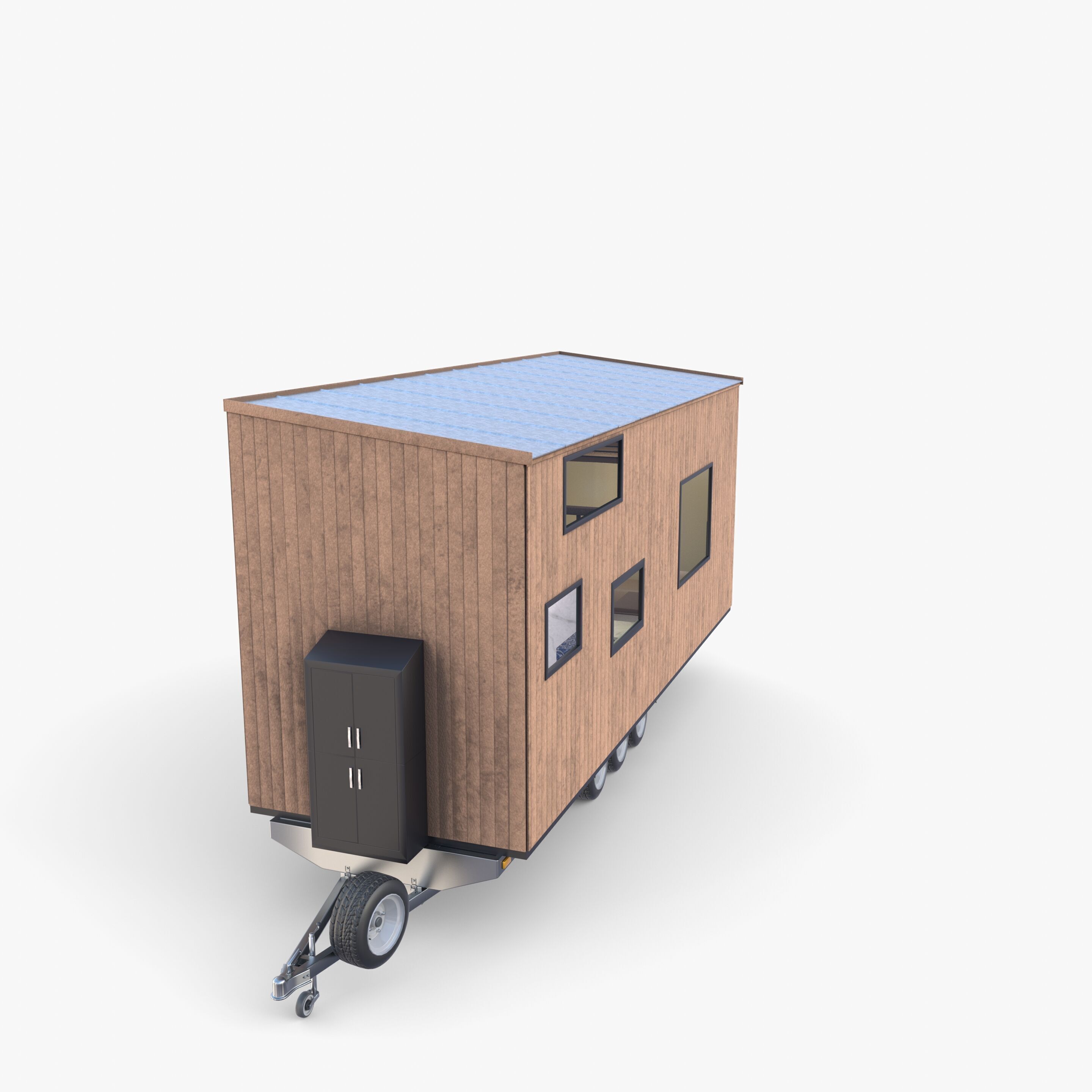 Mobile house trailer V1 3D model_4