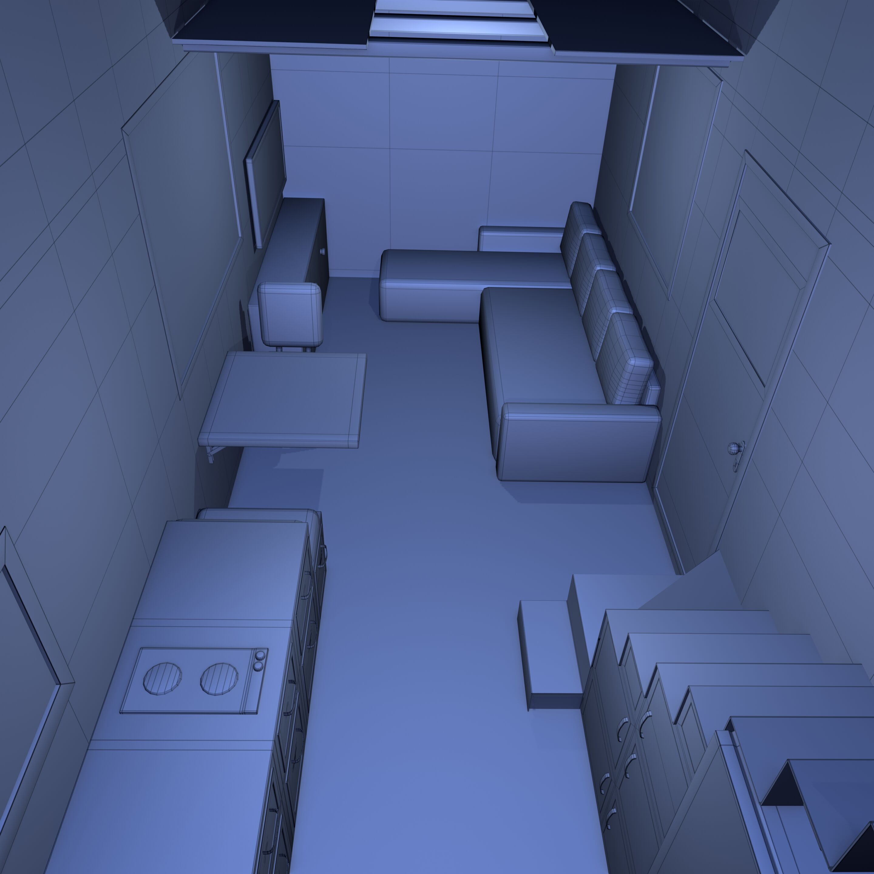 Mobile house trailer V1 3D model_22