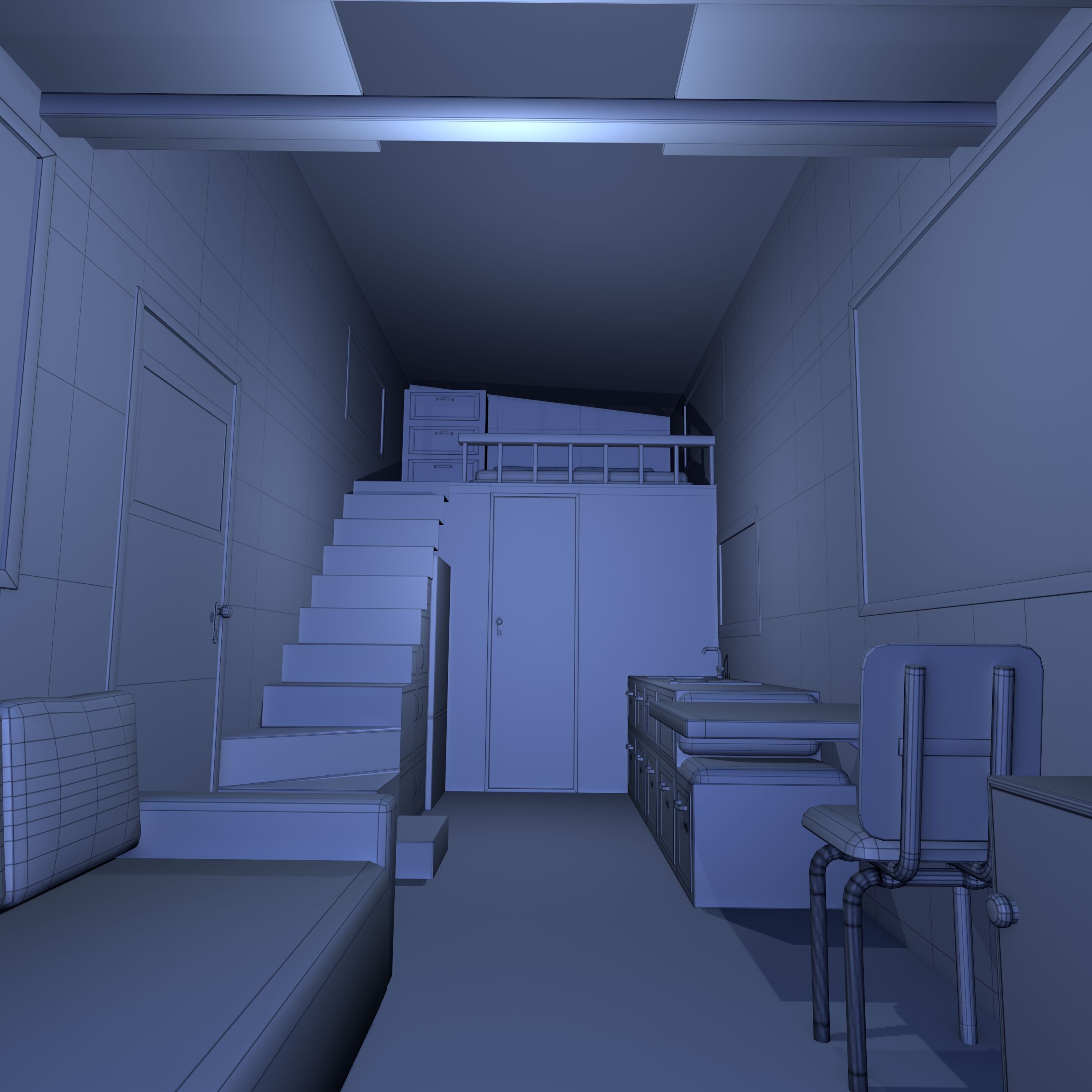 Mobile house trailer V1 3D model_24