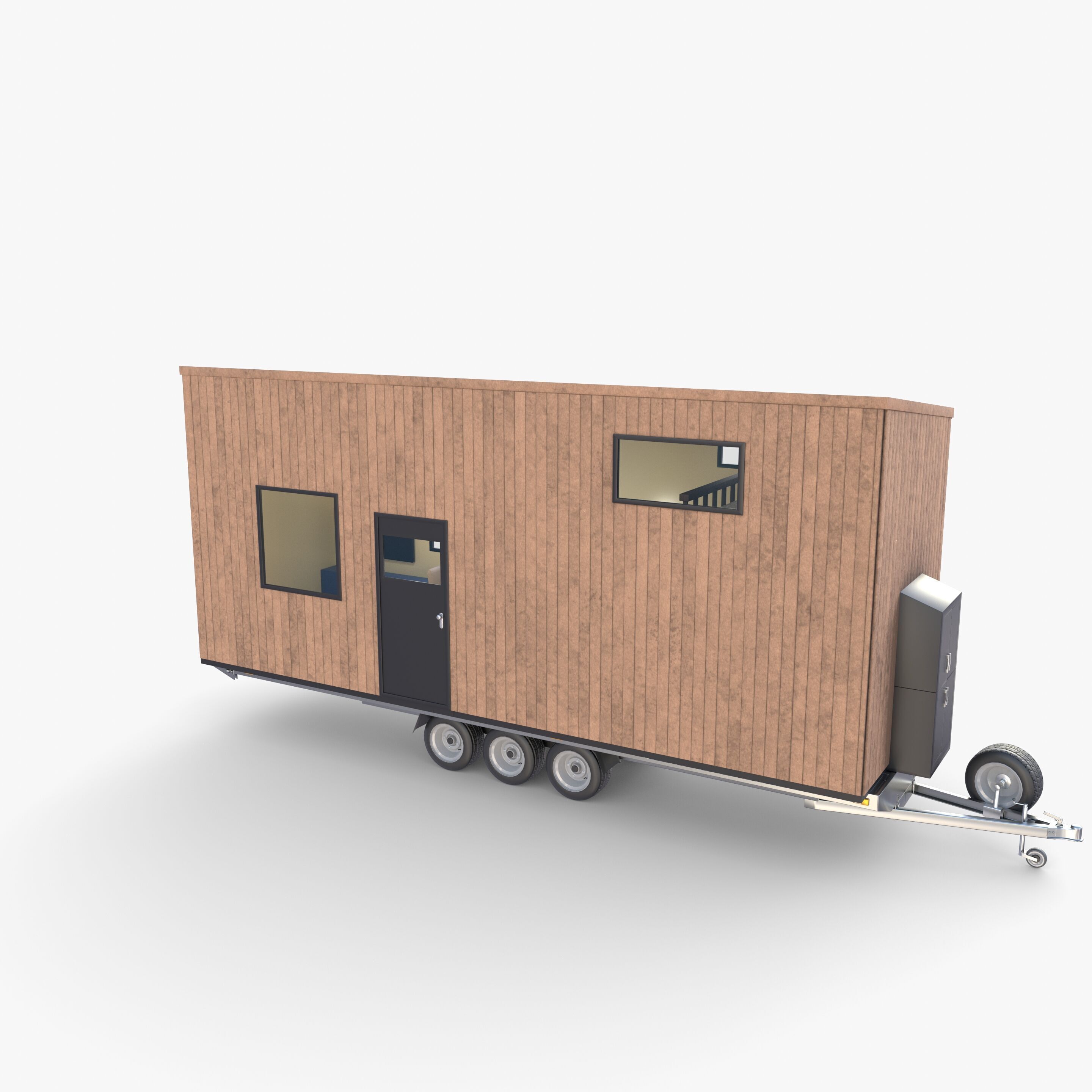Mobile house trailer V1 3D model_1