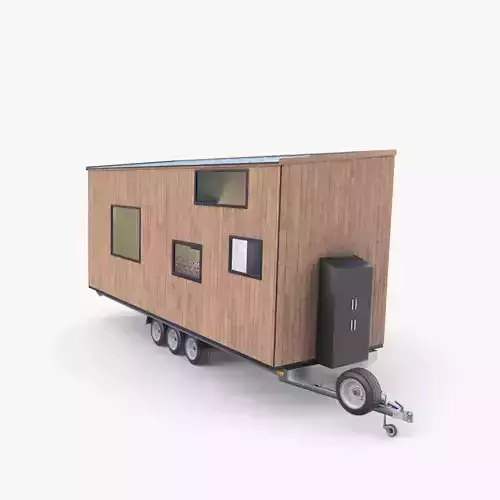 Mobile house trailer V1 3D model