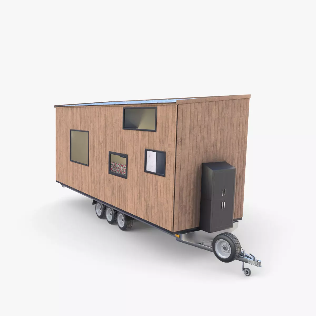 Mobile house trailer V1 3D model_0