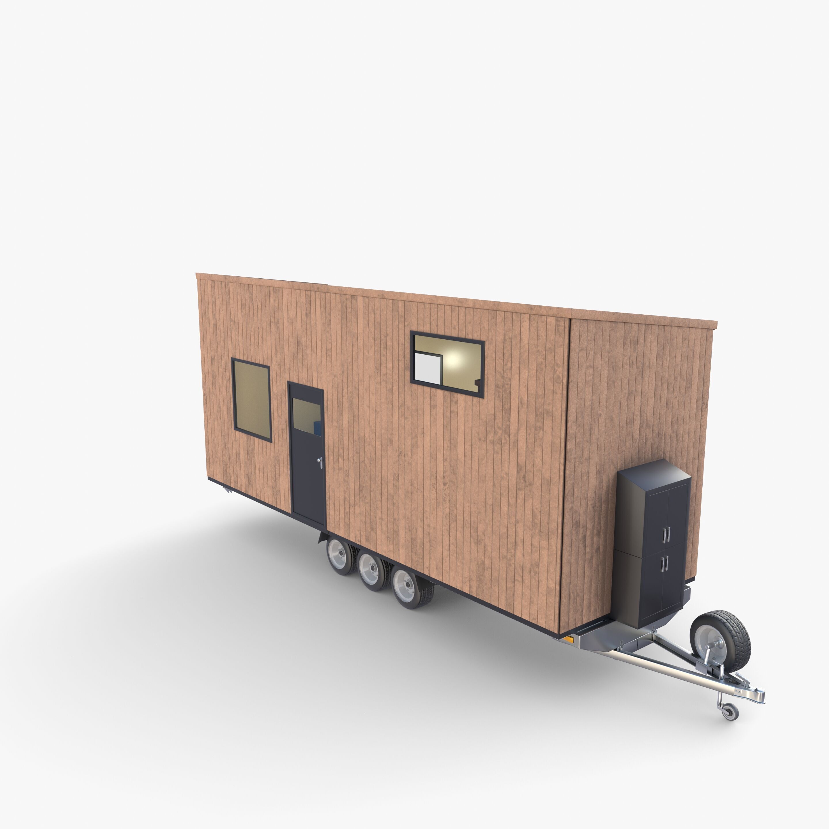 Mobile house trailer V1 3D model_2