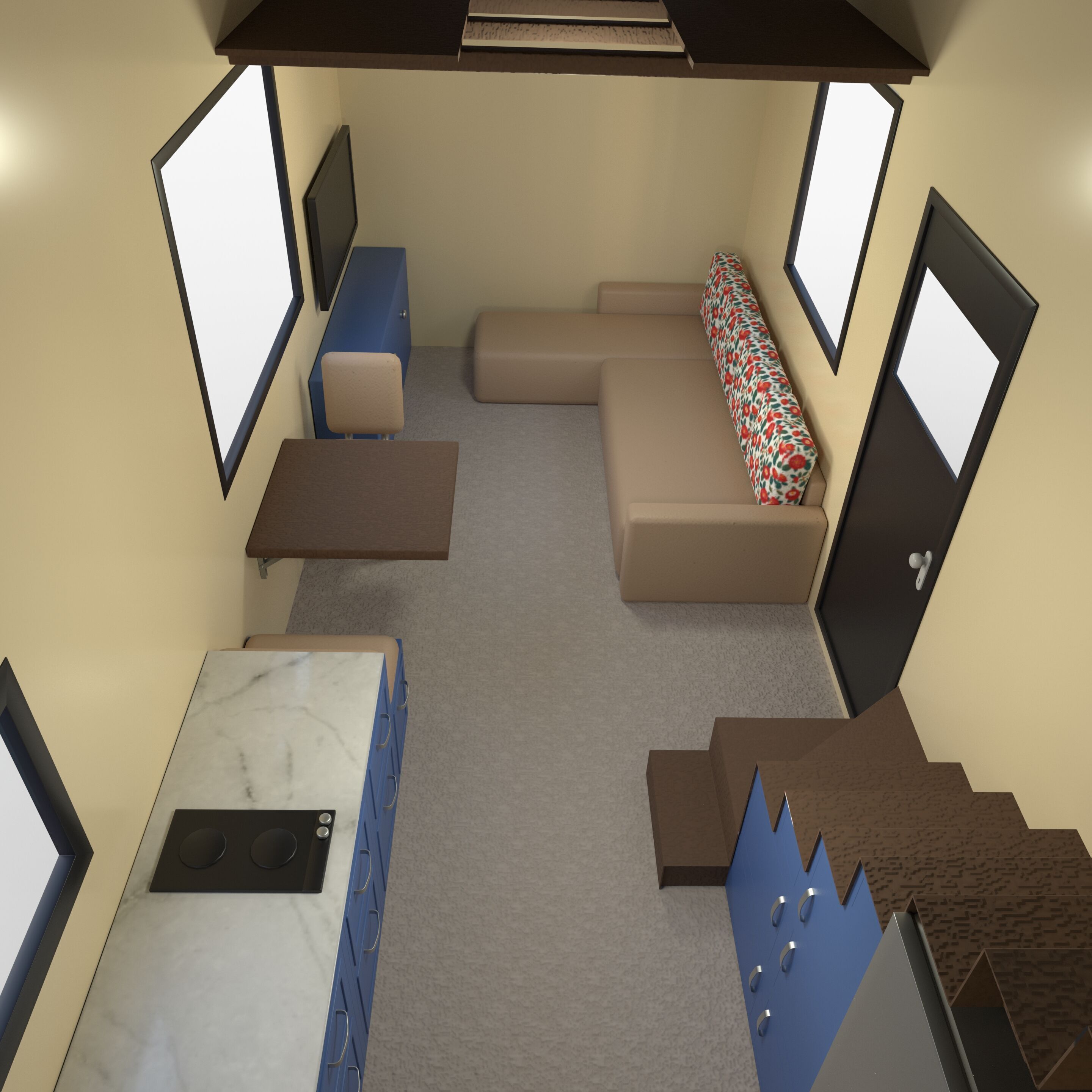 Mobile house trailer V1 3D model_11