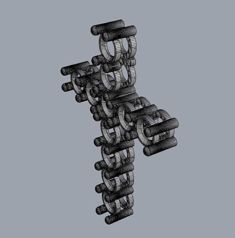 5mm Gemstone Cross Pendant 3D print model_24