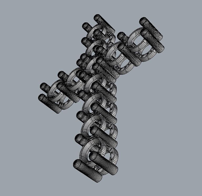 5mm Gemstone Cross Pendant 3D print model_20