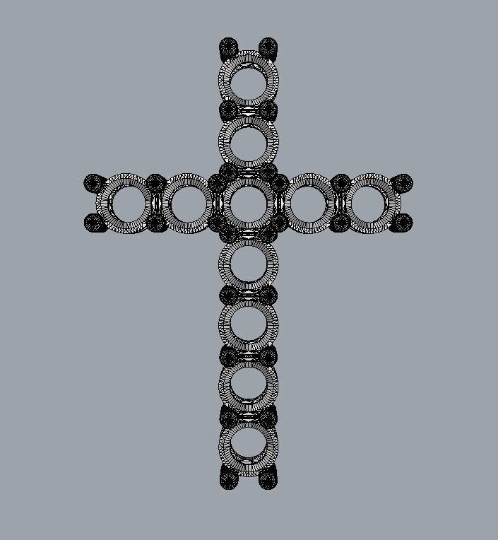 5mm Gemstone Cross Pendant 3D print model_21