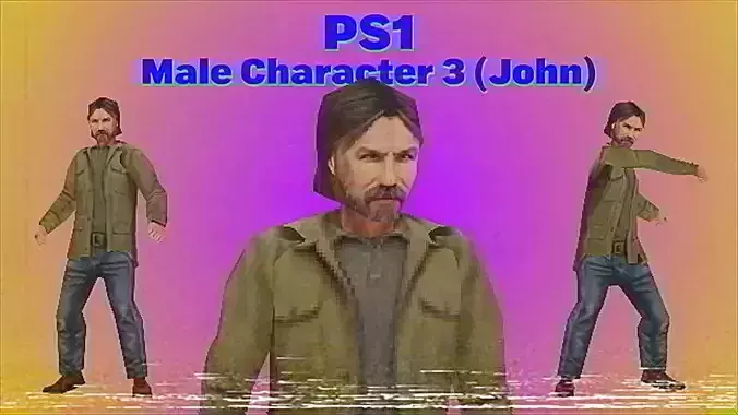 PSX PS1 Male Character 3 - John