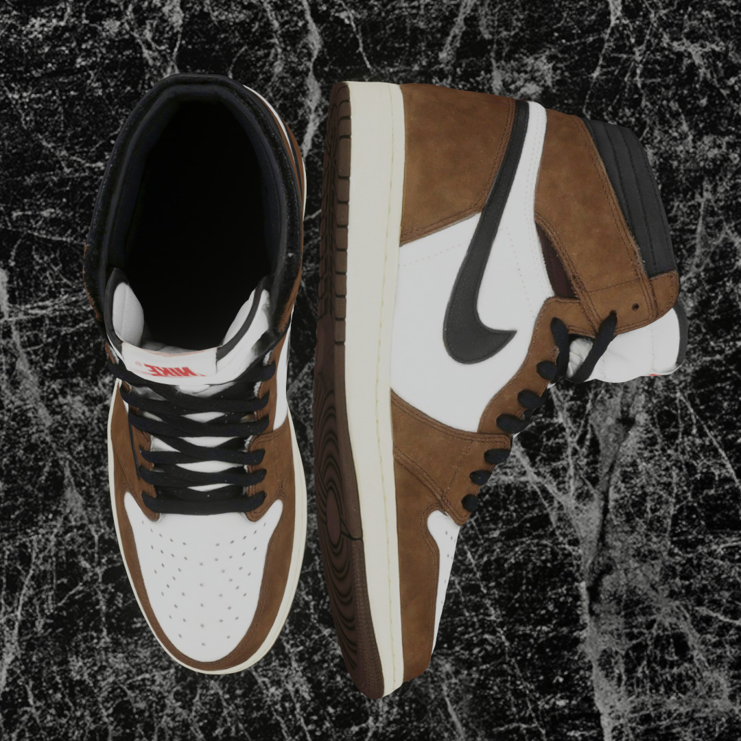 TRAVIS SCOTT X NIKE AIR JORDAN 1 HIGH 3D SHOES Low-poly 3D model_2