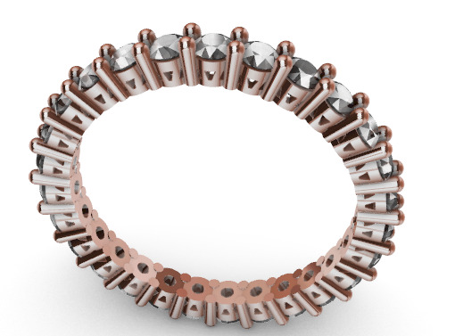 Prong Set Eternity Wedding Band 3D print model_6