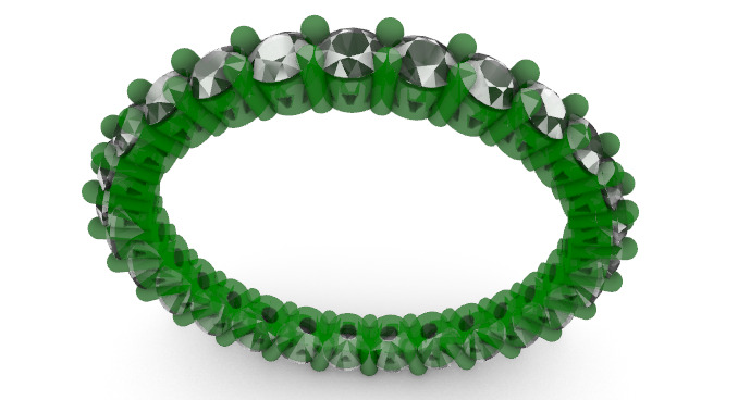 Prong Set Eternity Wedding Band 3D print model_16