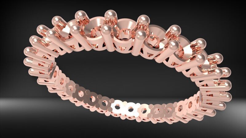 Prong Set Eternity Wedding Band 3D print model_13