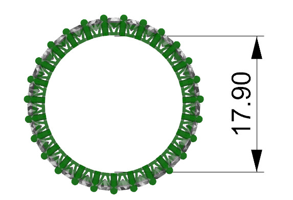 Prong Set Eternity Wedding Band 3D print model_17