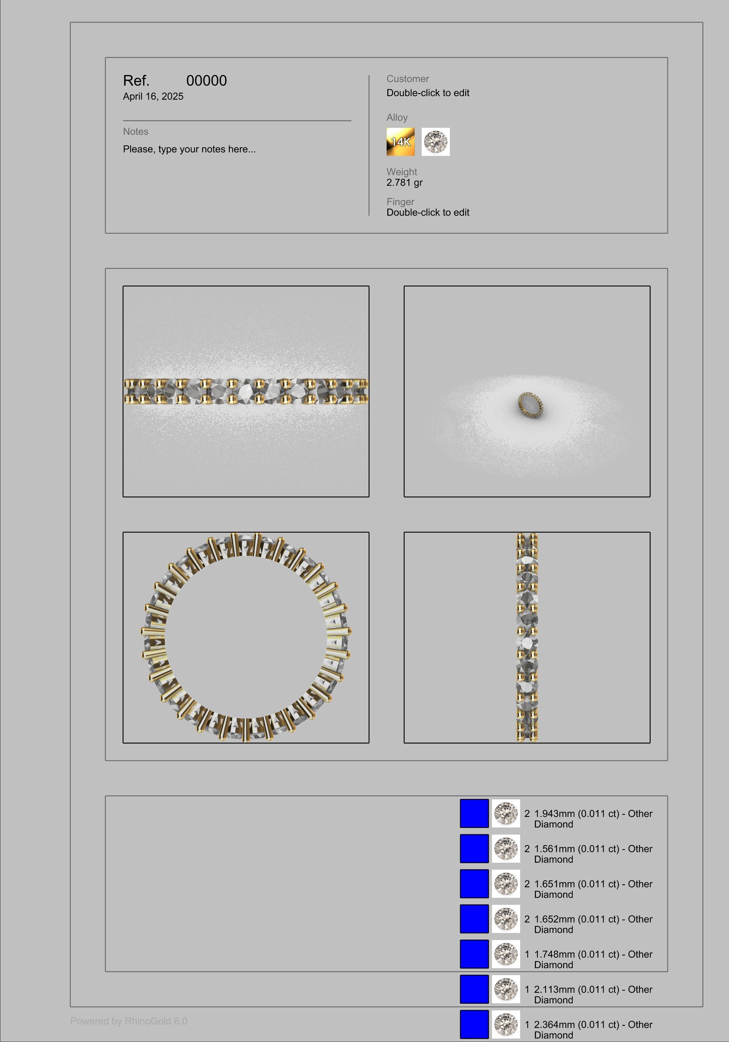 Prong Set Eternity Wedding Band 3D print model_21