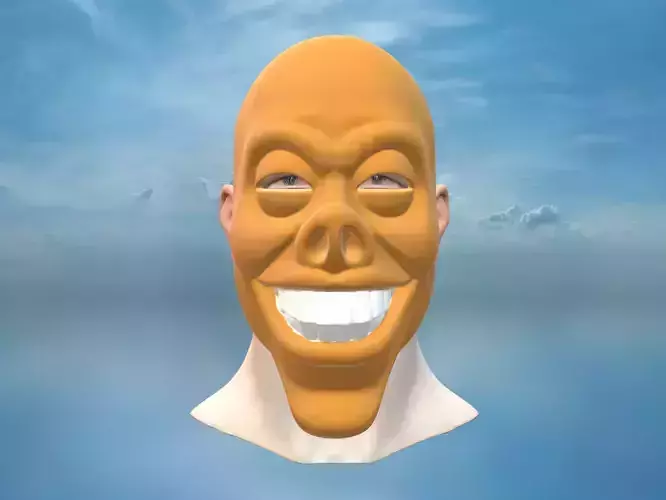 Sinister Grin Mask Low-poly 3D model