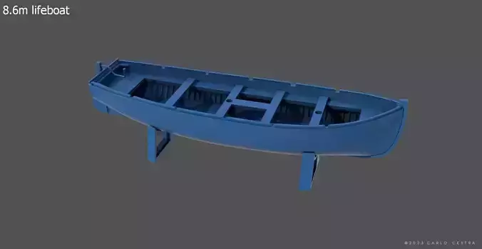 8m and 60cm italian ww2 lifeboat - Personal lic - 1-100 scale