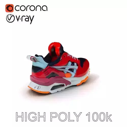 Colorful Athletic Sneaker D Model Pack