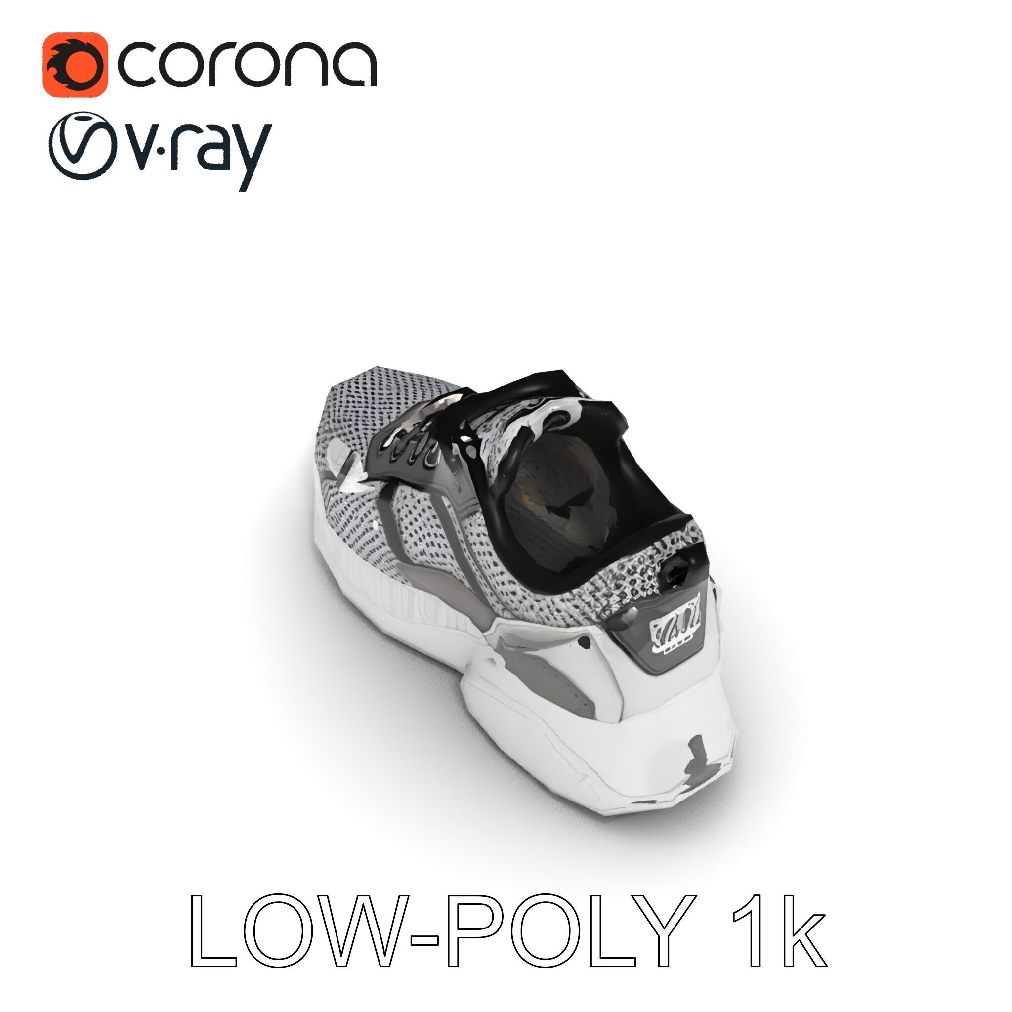 Sneaker D Model Pack with HighQuality Textures Low-poly 3D model_7